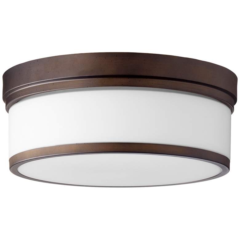 Image 1 Quorum International Celeste 14" Oiled Bronze Ceiling Mount