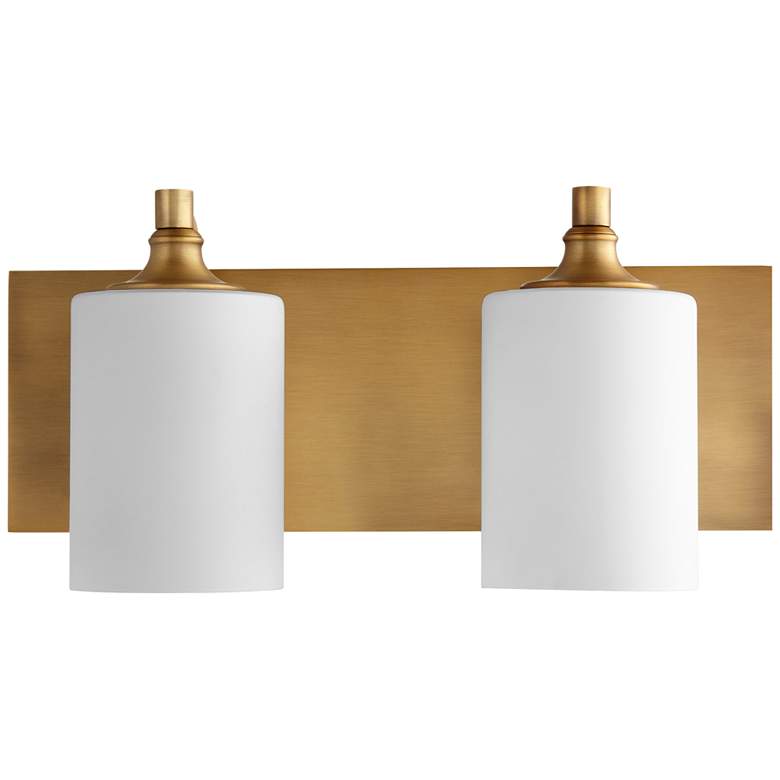 Image 1 Quorum International Celeste 2LT Aged Brass Vanity Light