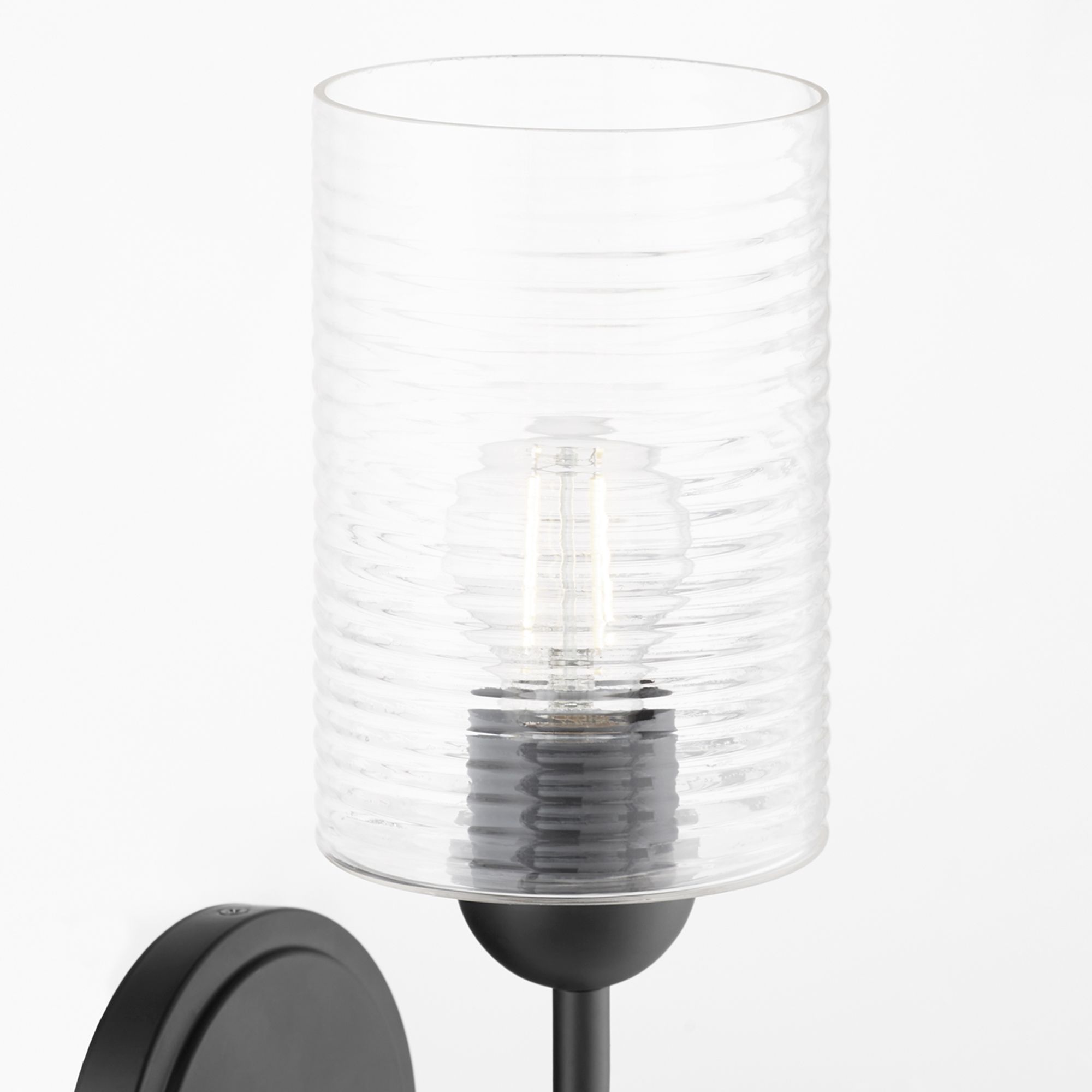 Image 3 Quorum International Charlotte 1LT GL Matte Black Wall Mount more views