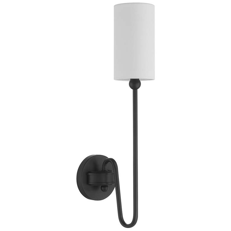 Image 1 Quorum International Charlotte 1LT Matte Black Wall Mount