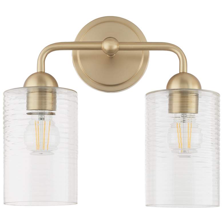 Image 1 Quorum International Charlotte 2LT Aged Brass Vanity Light