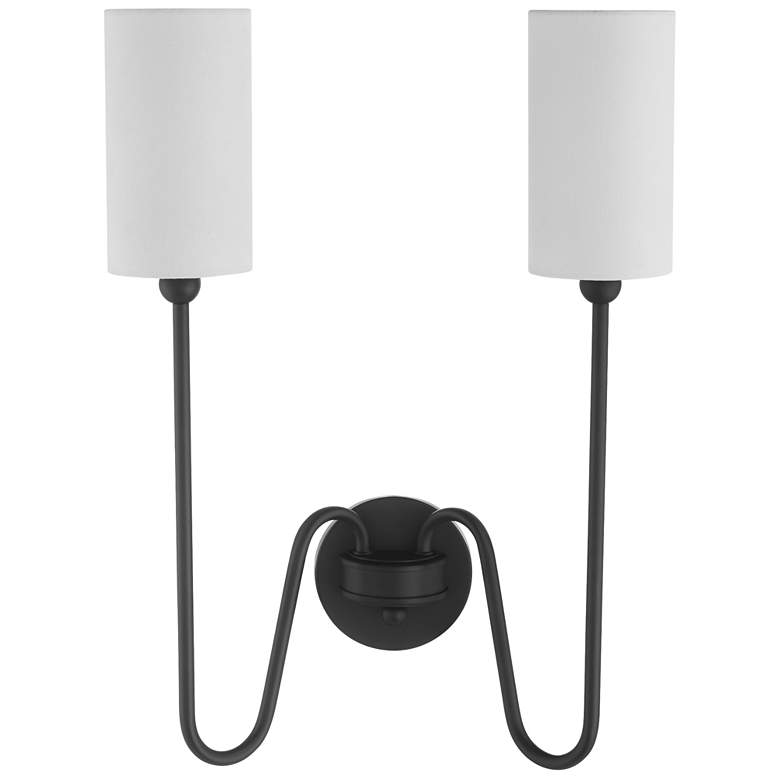 Image 1 Quorum International Charlotte 2LT Matte Black Wall Mount