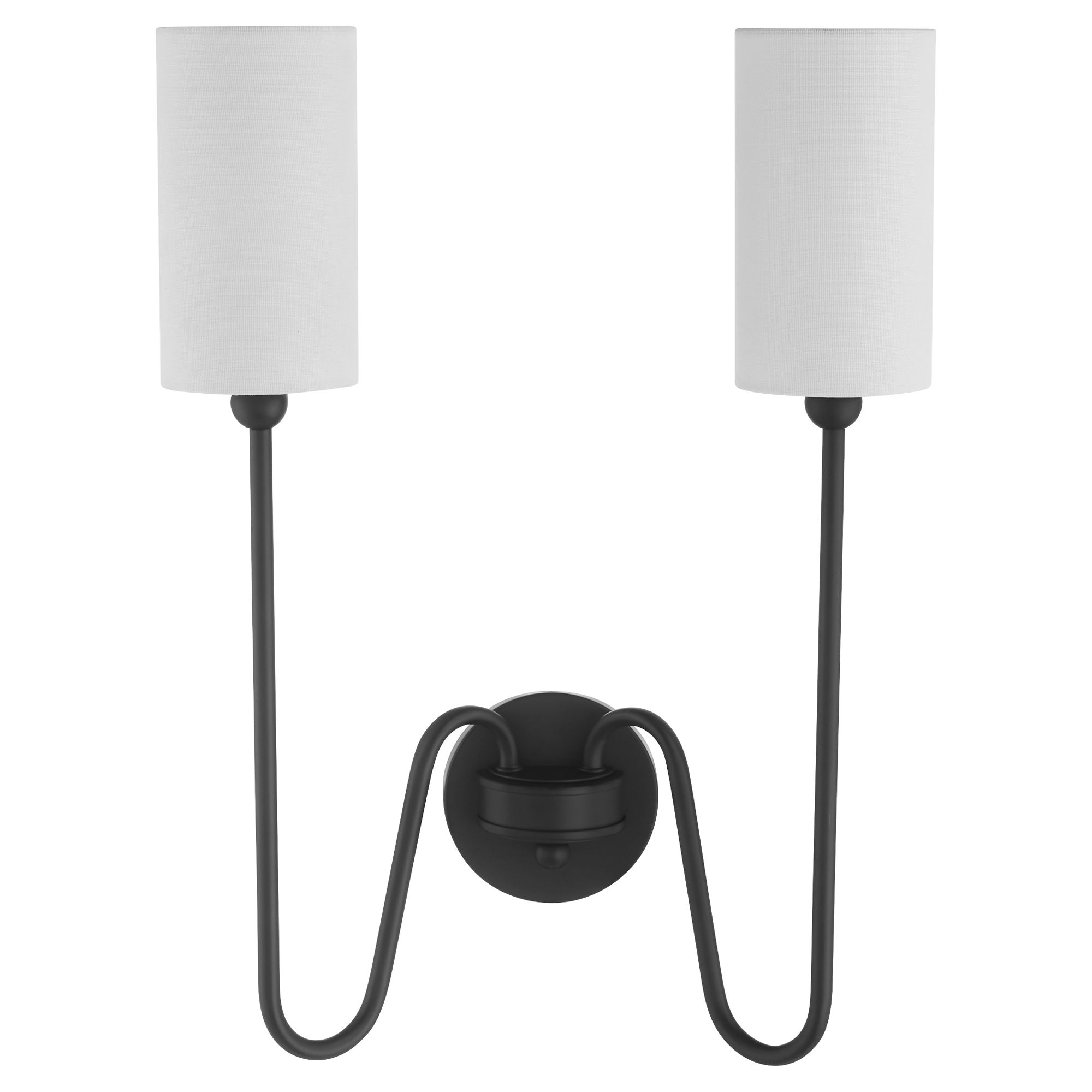 Image 2 Quorum International Charlotte 2LT Matte Black Wall Mount more views