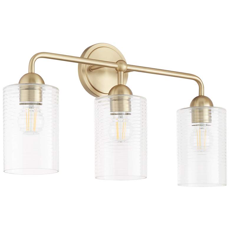 Image 1 Quorum International Charlotte 3LT Aged Brass Vanity Light