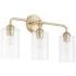 Quorum International Charlotte 3LT Aged Brass Vanity Light