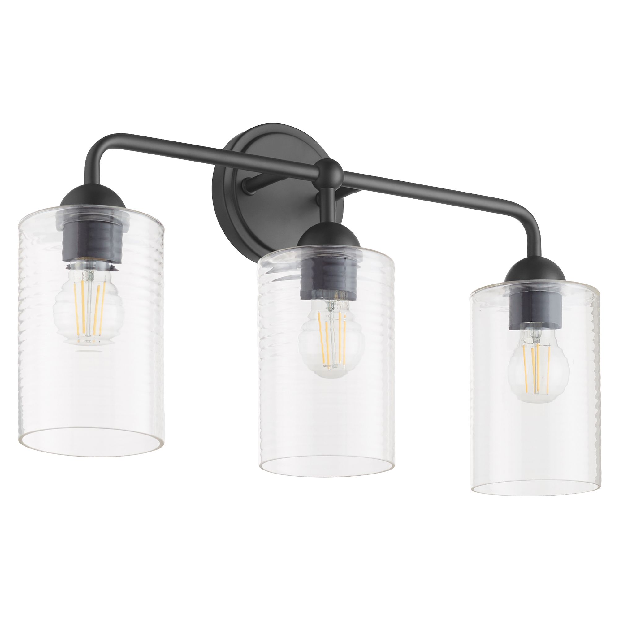 Thumbnail2 of Quorum International Charlotte 3LT Matte Black Vanity Light more views