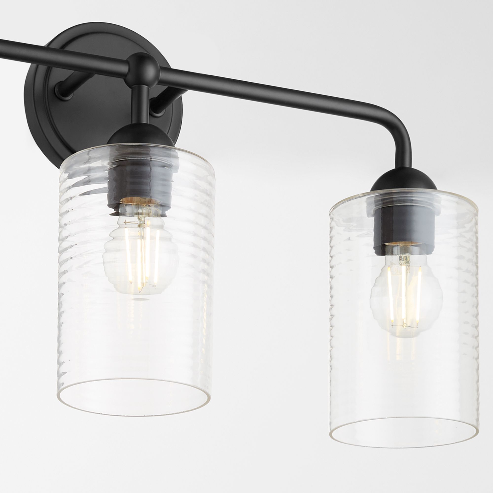 Thumbnail3 of Quorum International Charlotte 3LT Matte Black Vanity Light more views