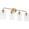 Quorum International Charlotte 4LT Aged Brass Vanity Light