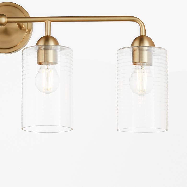 Image 3 Quorum International Charlotte 4LT Aged Brass Vanity Light more views