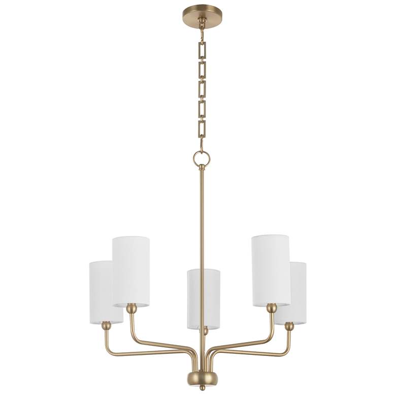 Image 1 Quorum International Charlotte 5LT Aged Brass Chandelier