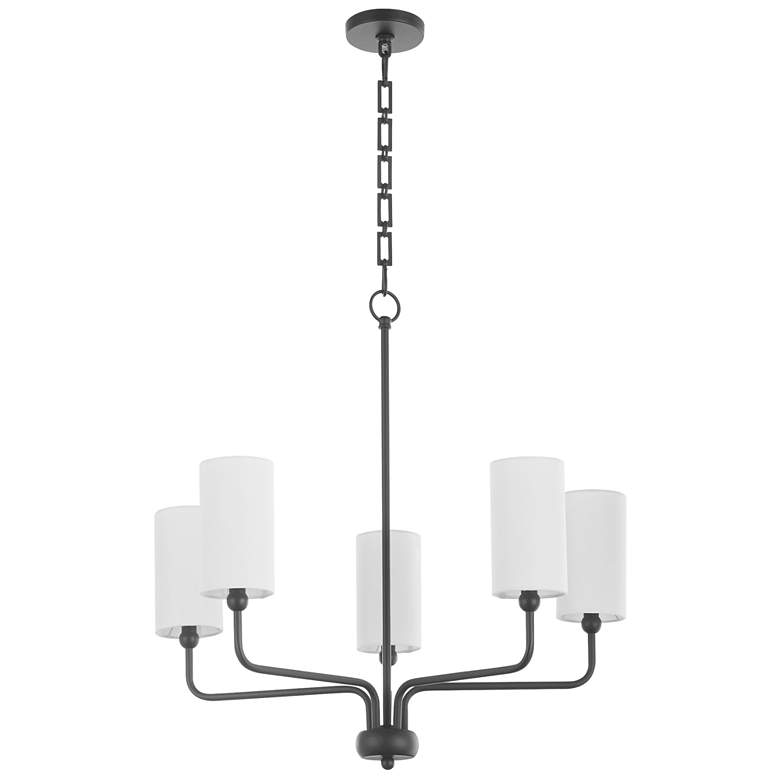 Image 1 Quorum International Charlotte 5LT Matte Black Chandelier