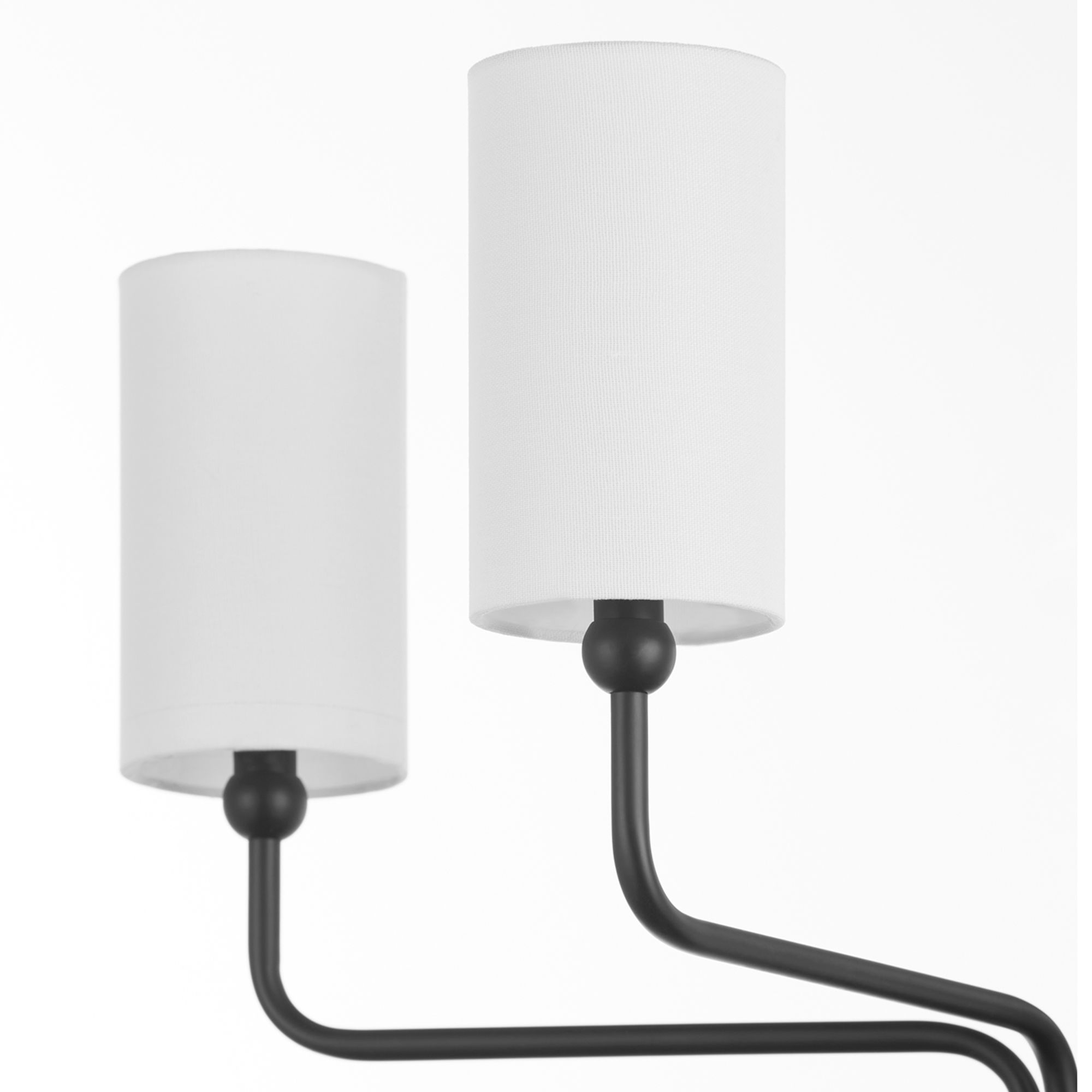 Image 3 Quorum International Charlotte 5LT Matte Black Chandelier more views