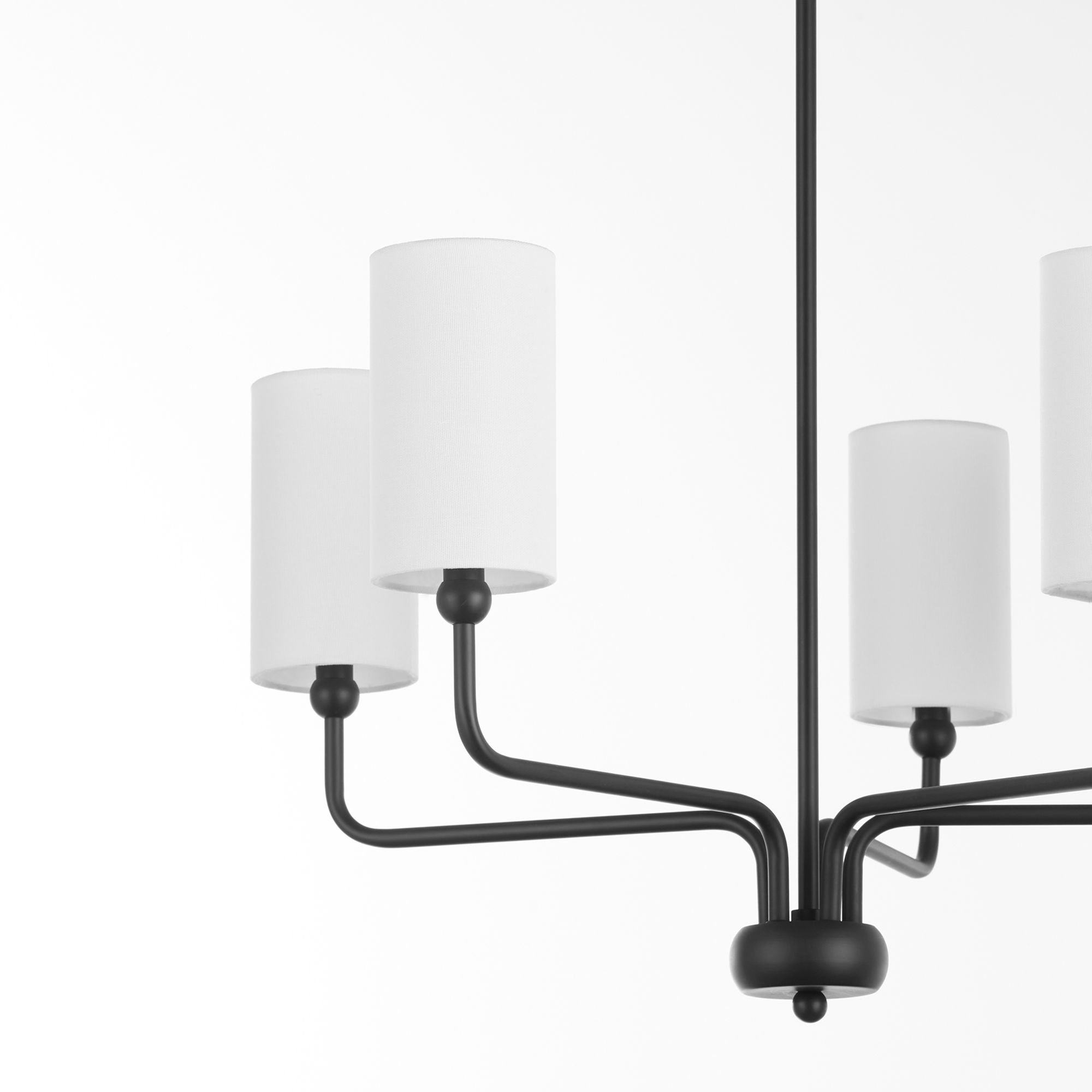 Image 4 Quorum International Charlotte 5LT Matte Black Chandelier more views