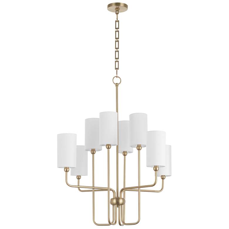 Image 1 Quorum International Charlotte 8LT Aged Brass Chandelier