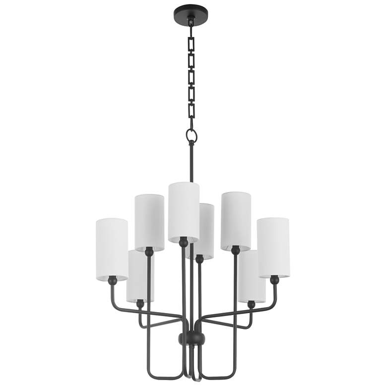 Image 1 Quorum International Charlotte 8LT Matte Black Chandelier