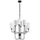 Quorum International Charlotte 8LT Matte Black Chandelier