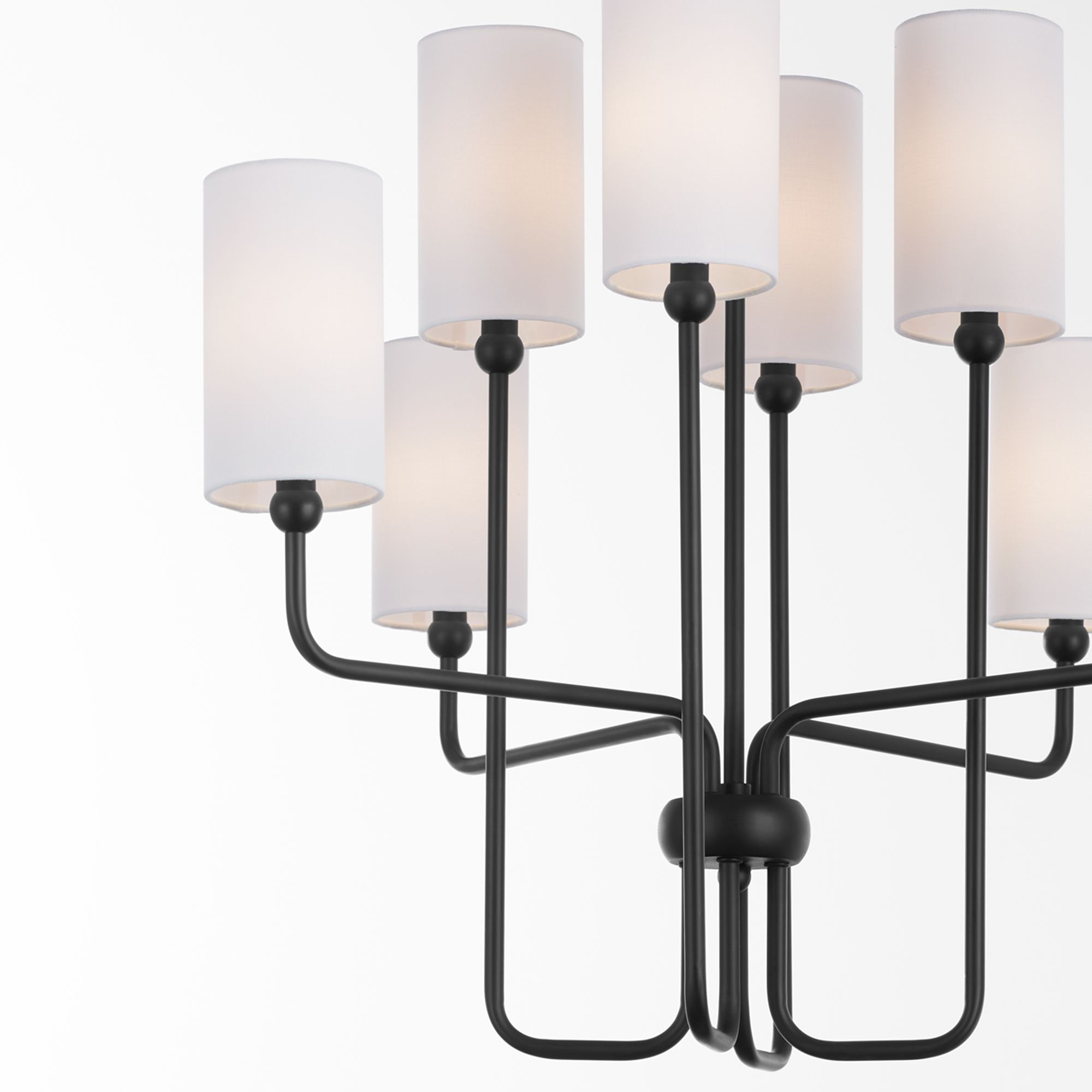 Image 3 Quorum International Charlotte 8LT Matte Black Chandelier more views