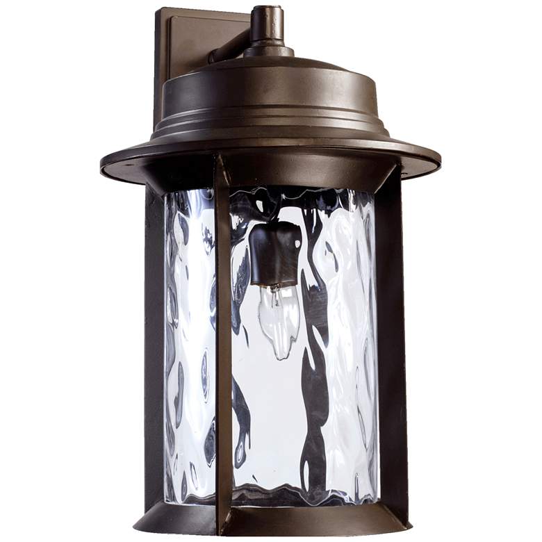 Image 1 Quorum International Charter 11" Oiled Bronze Wall Lantern