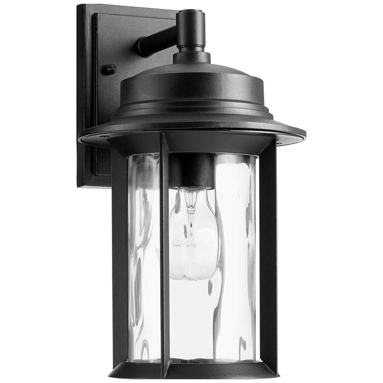 Image 1 Quorum International Charter 7" Textured Black Wall Lantern