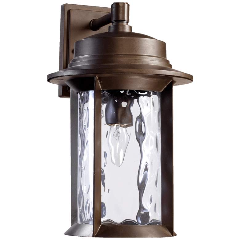 Image 1 Quorum International Charter 9" Oiled Bronze Wall Lantern