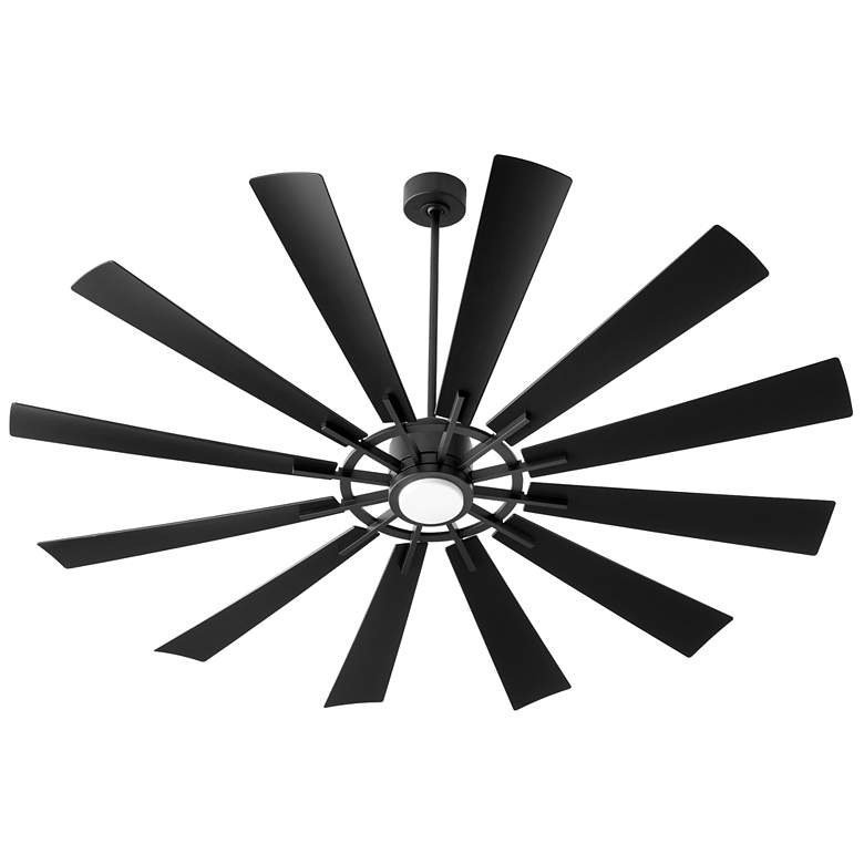 Image 1 Quorum International Cirque 72" Matte Black Fan