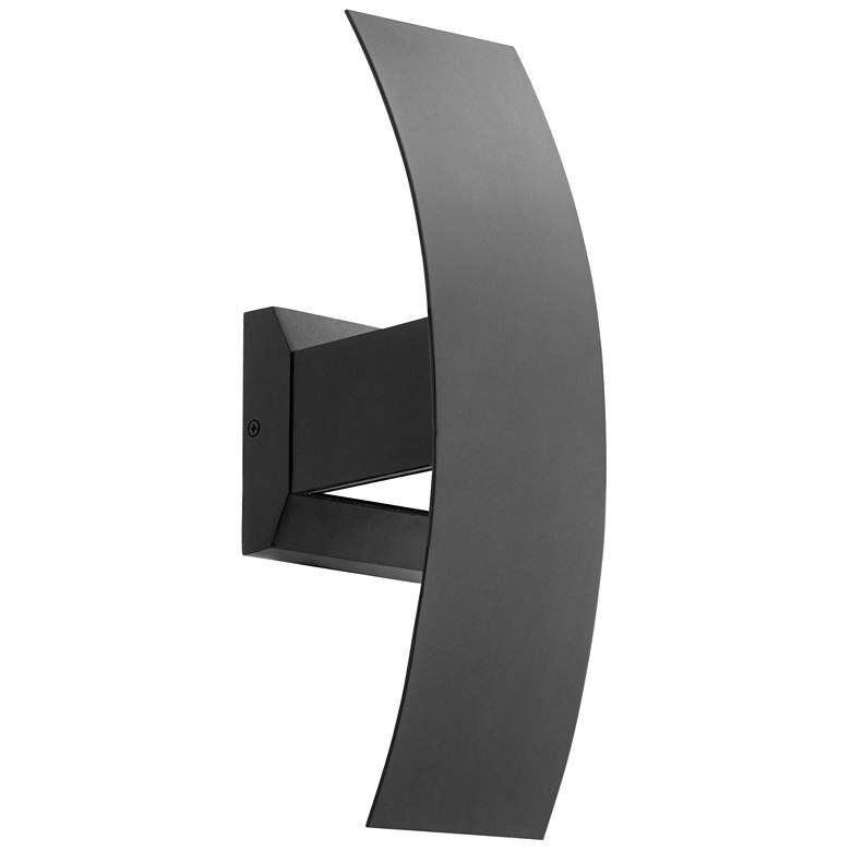 Image 1 Quorum International Curvo 15" Textured Black LED Wall Sconce