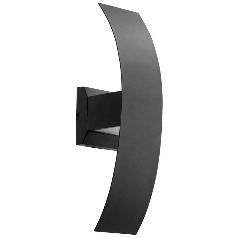Image 1 Quorum International Curvo 18" Textured Black LED Wall Sconce