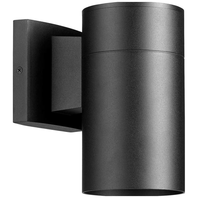 Image 1 Quorum International Cylinder 1LT 4" Textured Black Wall Lantern