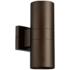 Quorum International Cylinder 2LT 4" Oiled Bronze Wall Lantern