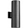 Quorum International Cylinder 2LT 6" Textured Black Wall Lantern