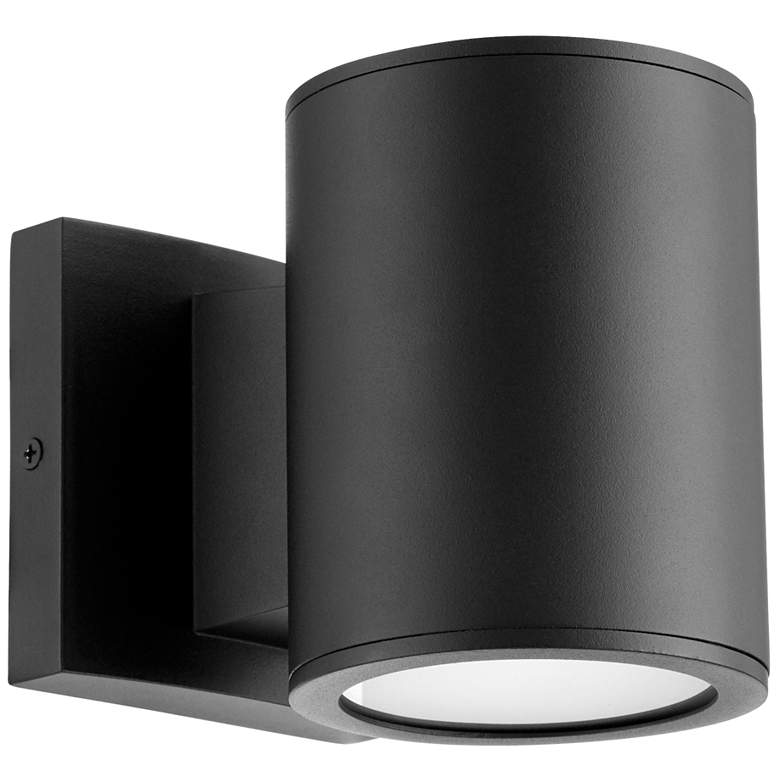 Image 1 Quorum International Cylinder 2LT Black LED Outdoor Wall Light