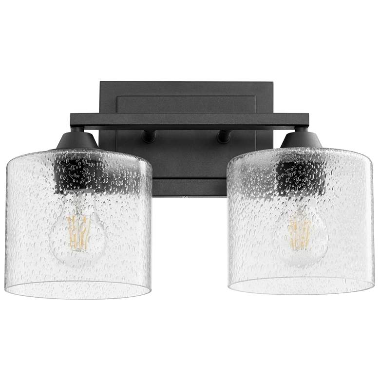 Image 1 Quorum International Dakota 2LT Textured Black Vanity Light