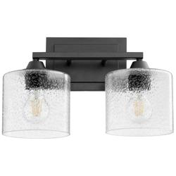 Quorum International Dakota 2LT Textured Black Vanity Light