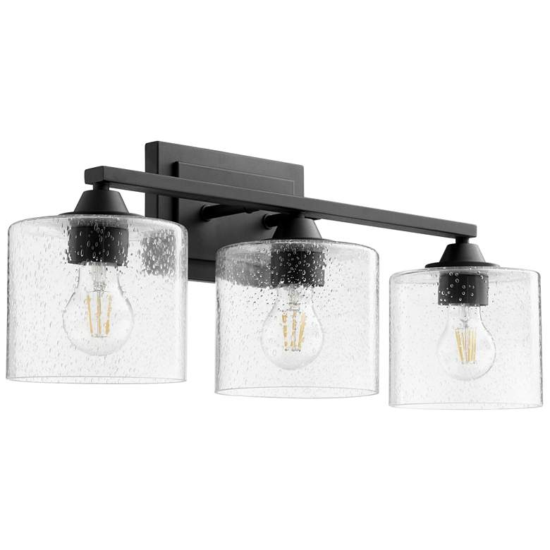 Image 1 Quorum International Dakota 3LT Textured Black Vanity Light
