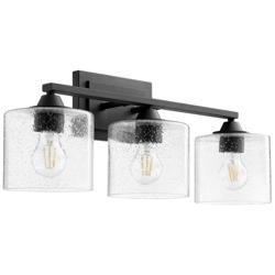 Quorum International Dakota 3LT Textured Black Vanity Light