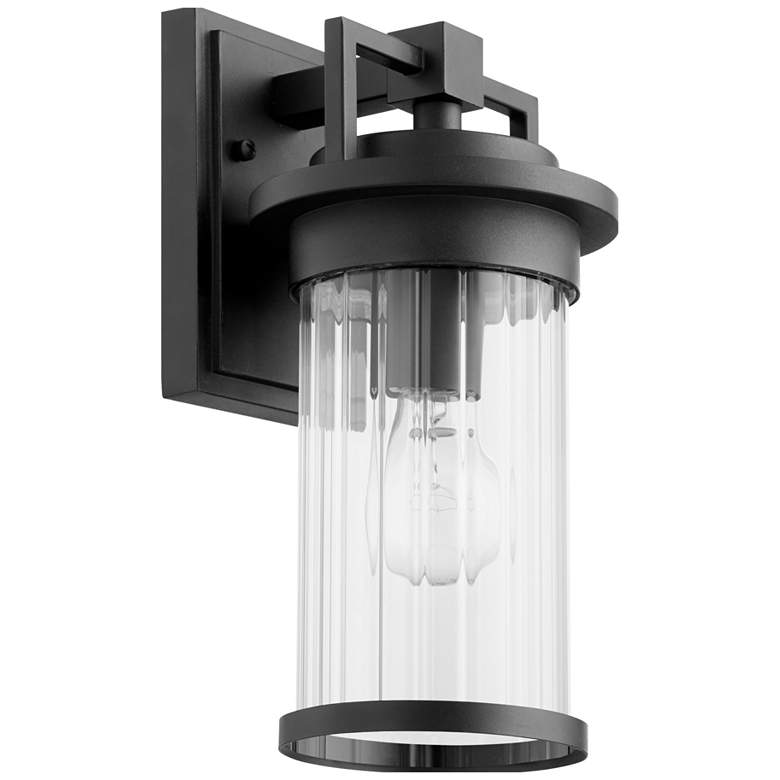 Image 1 Quorum International Dimas 1LT Textured Black Wall Lantern