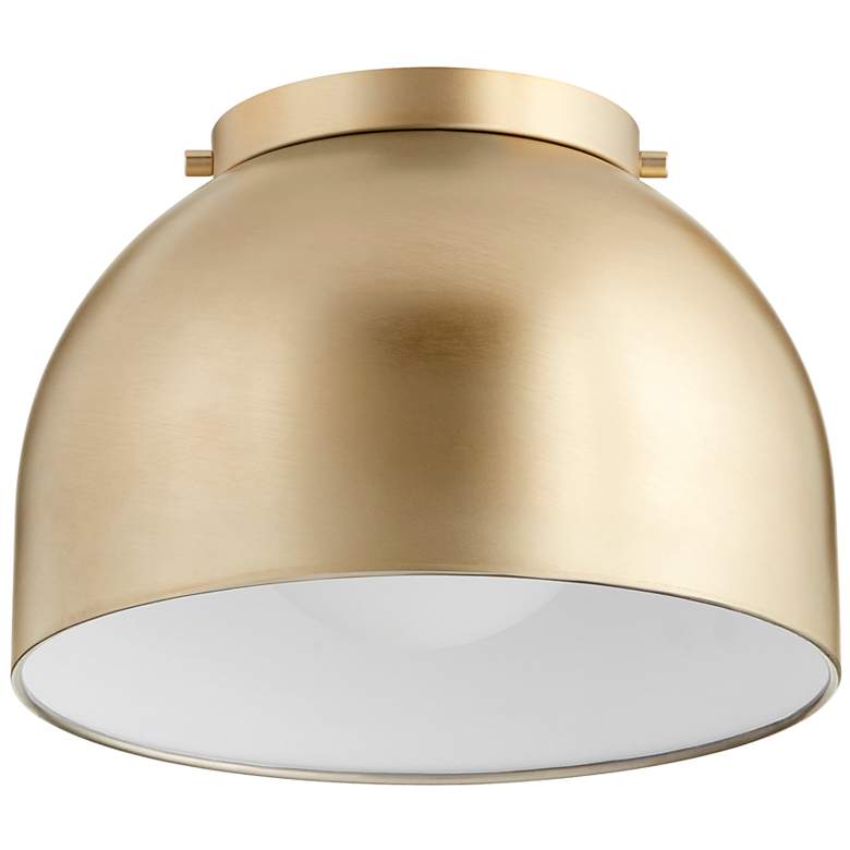 Image 1 Quorum International Dome 11" Aged Brass Ceiling Mount