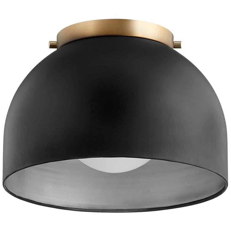 Image 1 Quorum International Dome 11" Textured Black Ceiling Mount