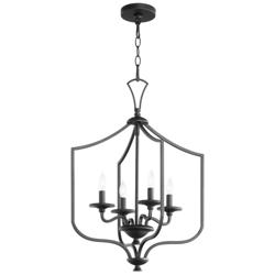 Quorum International Dublin 21" 4LT Textured Black Pendant