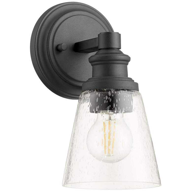Image 1 Quorum International Dunbar 1LT Textured Black Wall Mount