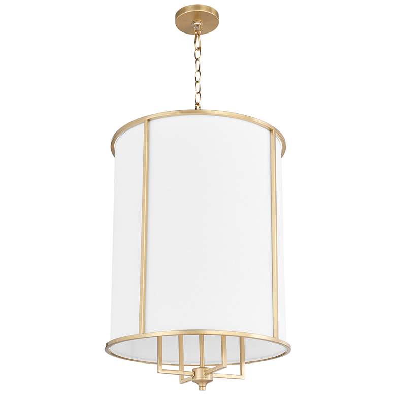 Image 1 Quorum International Eldorado 18" Aged Brass Entry Pendant