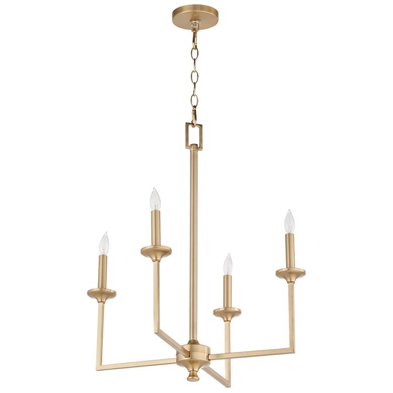 Image 1 Quorum International Eldorado 4LT Aged Brass Chandelier