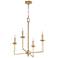 Quorum International Eldorado 4LT Aged Brass Chandelier