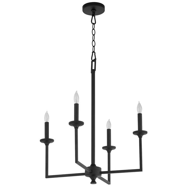 Image 1 Quorum International Eldorado 4LT Matte Black Chandelier