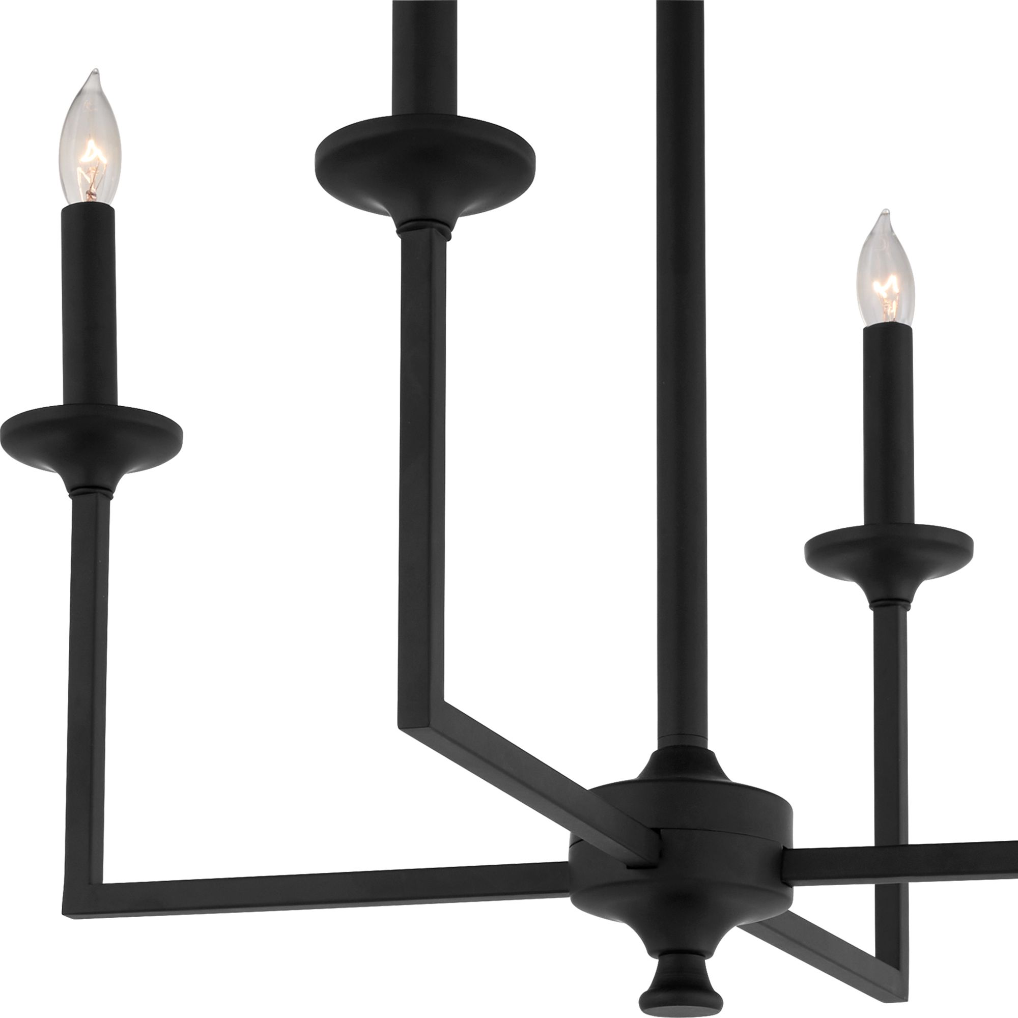 Image 3 Quorum International Eldorado 4LT Matte Black Chandelier more views