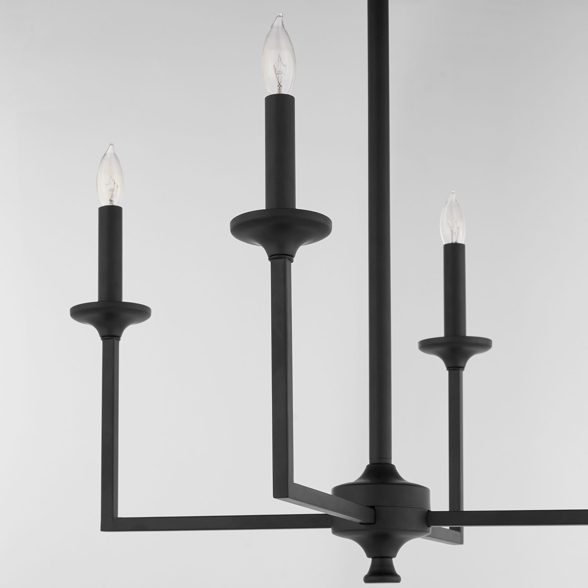 Image 4 Quorum International Eldorado 4LT Matte Black Chandelier more views