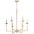 Quorum International Eldorado 6LT Aged Brass Chandelier