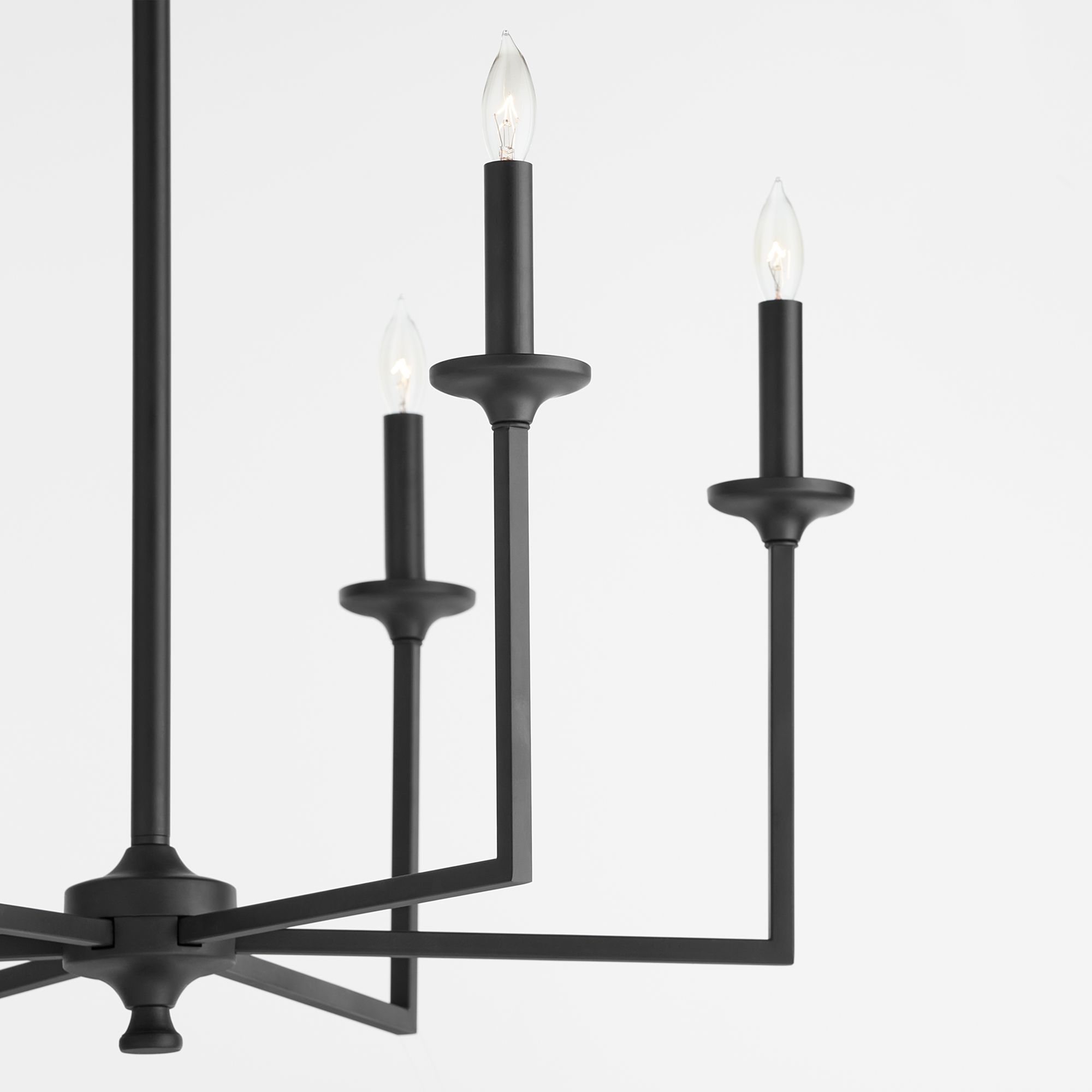 Image 3 Quorum International Eldorado 6LT Matte Black Chandelier more views