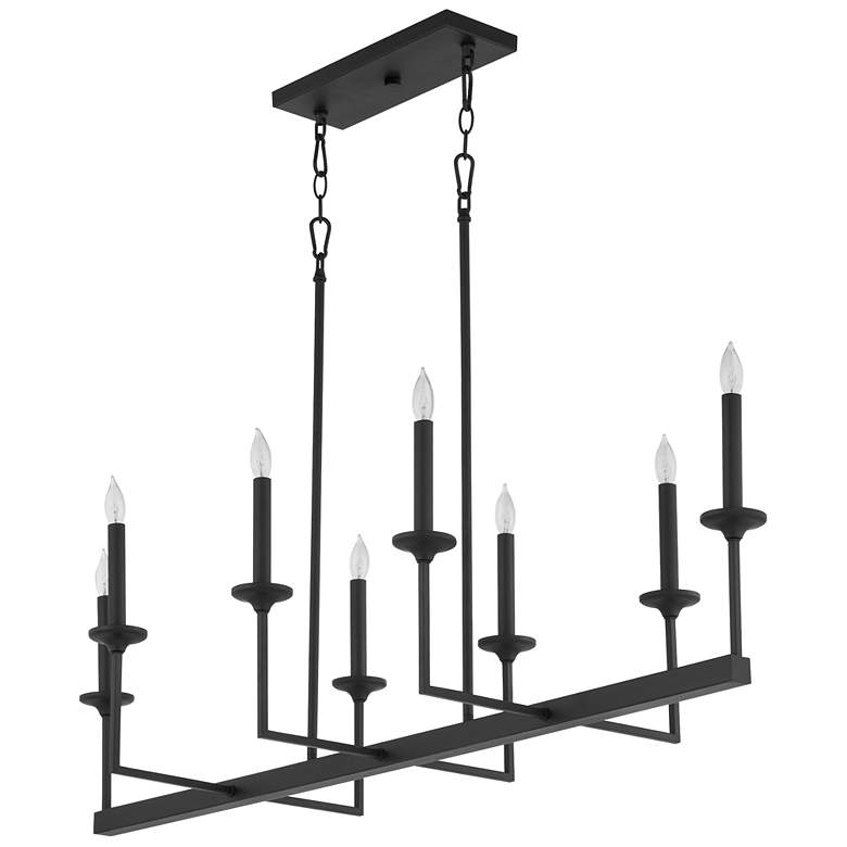 Image 1 Quorum International Eldorado 8LT Matte Black Chandelier