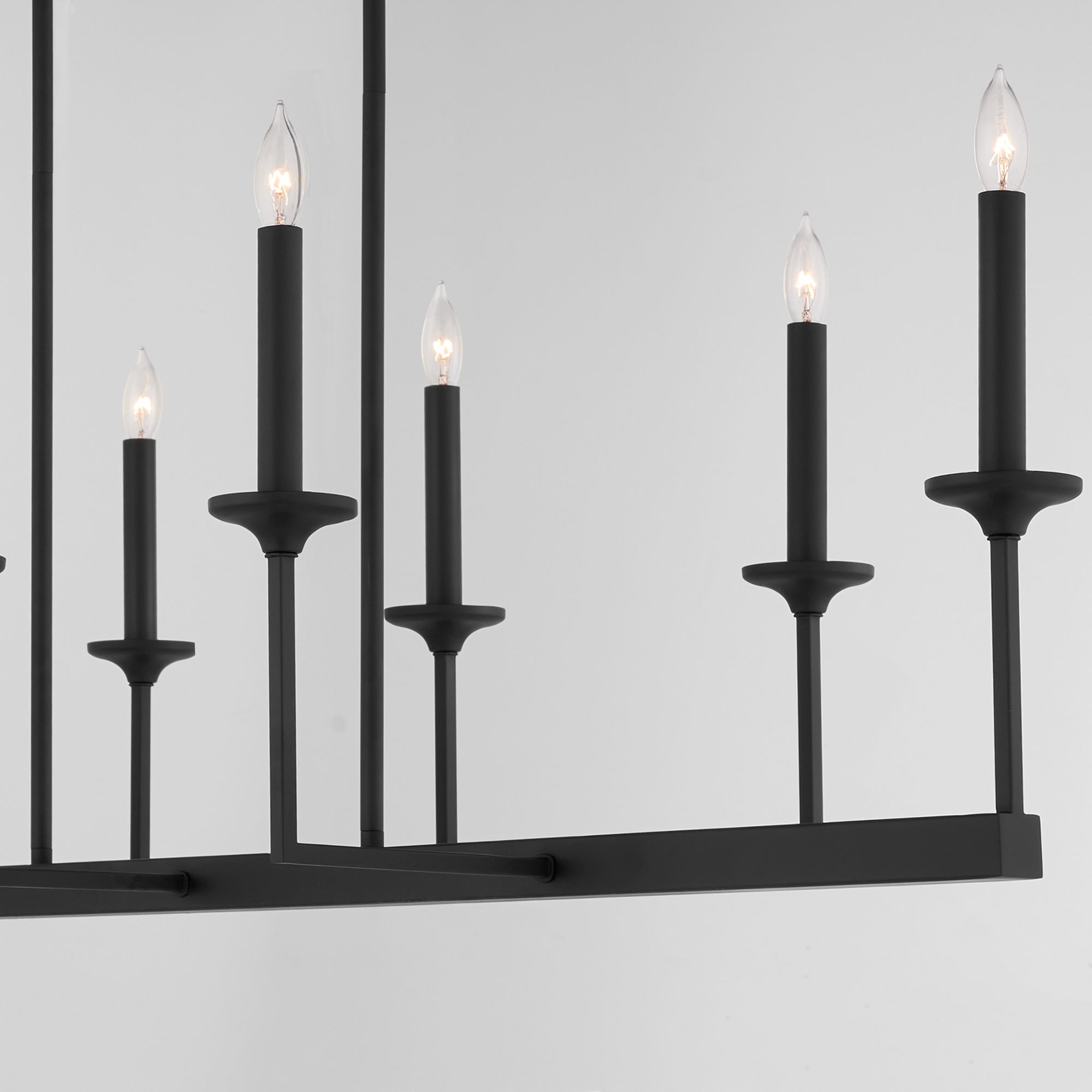 Image 3 Quorum International Eldorado 8LT Matte Black Chandelier more views